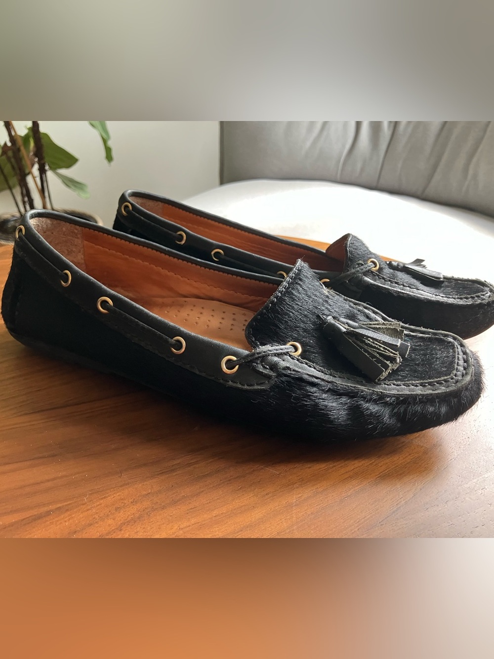 Black Tassel Loafers for Women - BOSI